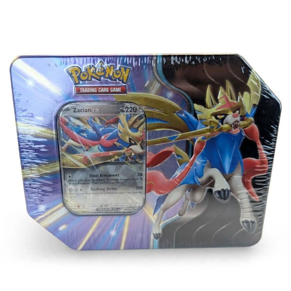 Pokemon TCG Slashing Legends Tin Zacian ex Sealed 5 Booster Packs Promo